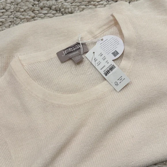 J. Crew Ribbed featherweight cashmere T-shirt - Picture 2 of 2